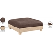 Meridian Furniture Turin Brown Chenille Fabric Upholstered Modular Ottoman