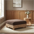 Meridian Furniture Turin Brown Chenille Fabric Upholstered Modular Ottoman
