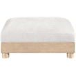 Meridian Furniture Turin Cream Chenille Fabric Upholstered Modular Ottoman
