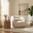 Meridian Furniture Elowen Cream Fabric Upholstered Chair