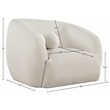 Meridian Furniture Elowen Cream Fabric Upholstered Chair