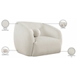 Meridian Furniture Elowen Cream Fabric Upholstered Chair