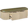Meridian Furniture Velden Olive Vegan Leather Upholstered Storage Bench