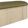 Meridian Furniture Velden Olive Vegan Leather Upholstered Storage Bench