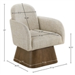Meridian Furniture Marlowe Beige Linen Textured Fabric Swivel Accent Chair