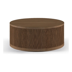 Meridian Furniture Madera Brown Oak Veneer With Caster Wheels Coffee Table