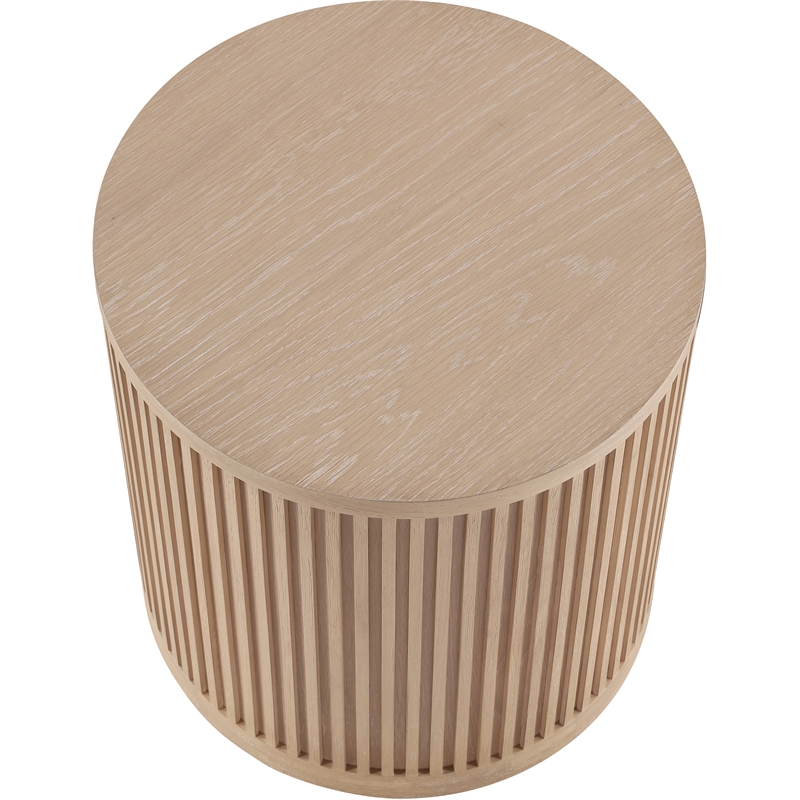 Meridian Furniture Madera Natural Oak Veneer And Solid Wood End Table