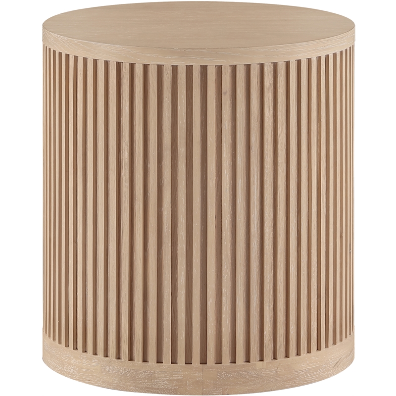 Meridian Furniture Madera Natural Oak Veneer And Solid Wood End Table
