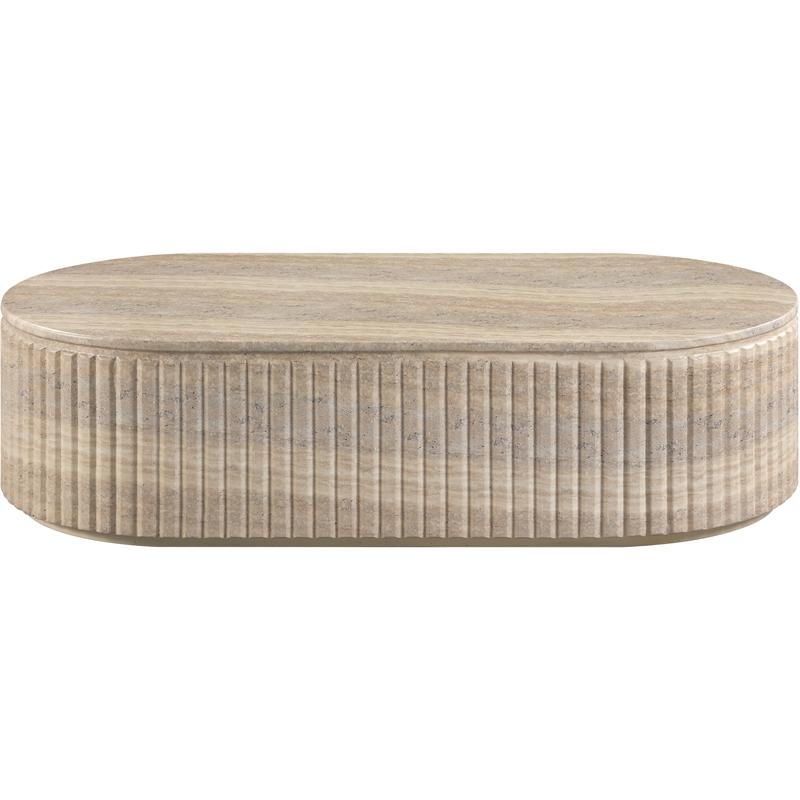 Meridian Furniture Catania Travertine Concrete Indoor/Outdoor Coffee Table