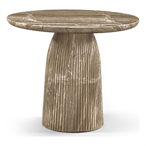 Meridian Furniture Venosa 36&quot Beige Concrete Indoor / Outdoor Dining Table