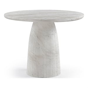 Meridian Furniture Venosa 42&quot White Concrete Indoor / Outdoor Dining Table