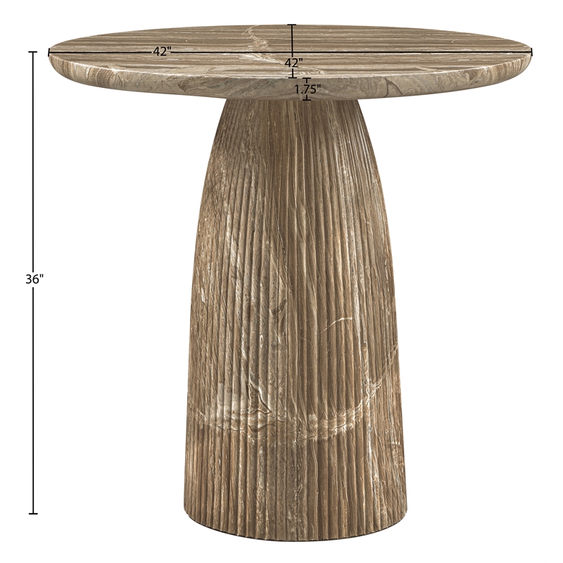 Meridian Furniture Venosa Beige Concrete Indoor / Outdoor Counter Height Table