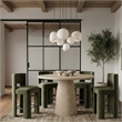 Meridian Furniture Venosa Travertine Concrete In / Outdoor Counter Height Table