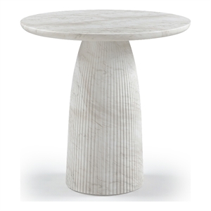 Meridian Furniture Venosa White Concrete Indoor / Outdoor Counter Height Table