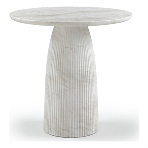 Meridian Furniture Venosa White Concrete Indoor / Outdoor Counter Height Table