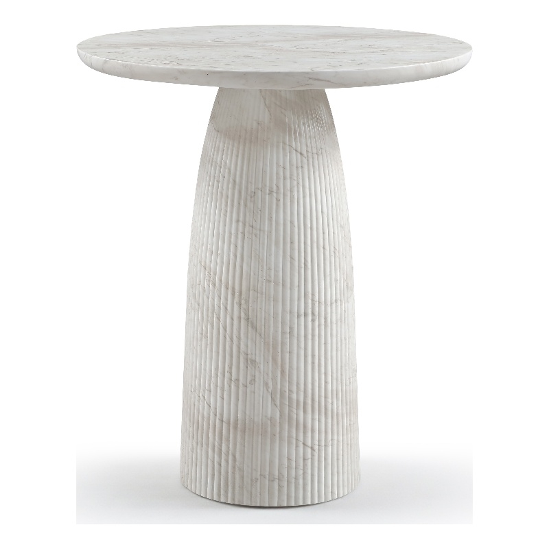 Meridian Furniture Venosa White Concrete Indoor / Outdoor Bar Table