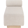 Meridian Furniture Zephyr Beige Linen Textured Fabric Upholstered Chaise