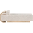 Meridian Furniture Zephyr Beige Linen Textured Fabric Upholstered Chaise