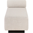 Meridian Furniture Zephyr Beige Linen Textured Fabric Upholstered Chaise