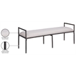 Meridian Furniture Axis Beige Linen Textured Fabric Upholstered Bench