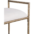 Meridian Furniture Axis Beige Linen Textured Fabric Upholstered Bench