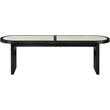 Meridian Furniture Canovia Black Solid Wood And Faux Cane Bench