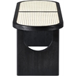 Meridian Furniture Canovia Black Solid Wood And Faux Cane Bench