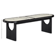 Meridian Furniture Canovia Black Solid Wood And Faux Cane Bench