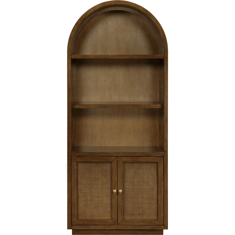 Meridian Furniture Botanical Brown Solid Wood Bookcase