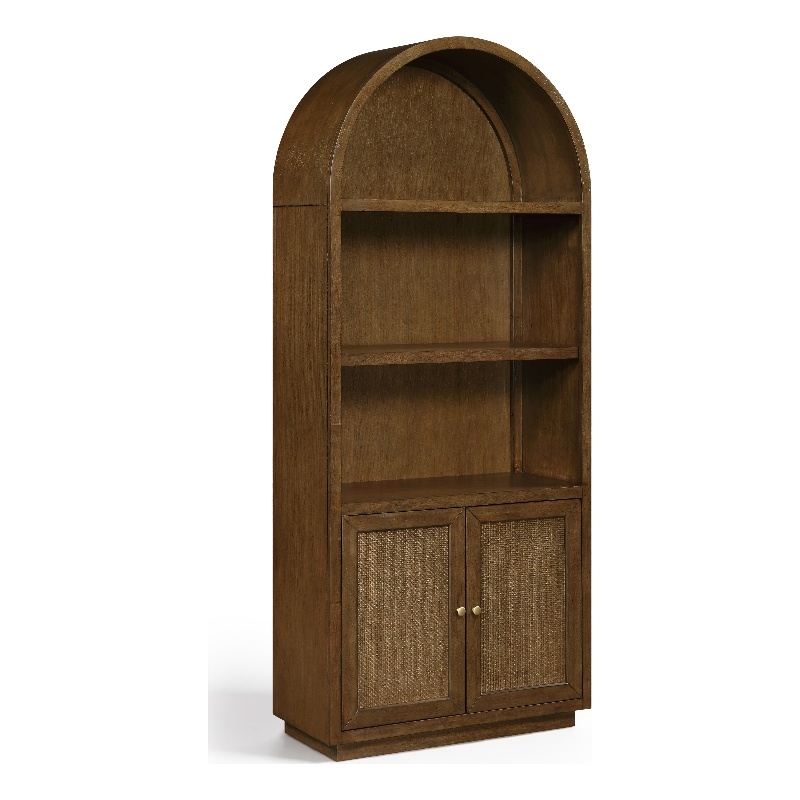 Meridian Furniture Botanical Brown Solid Wood Bookcase