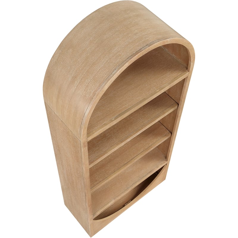 Meridian Furniture Hearth Natural Solid Wood Bookcase
