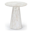 Meridian Furniture Cassino White Concrete Indoor / Outdoor End Table