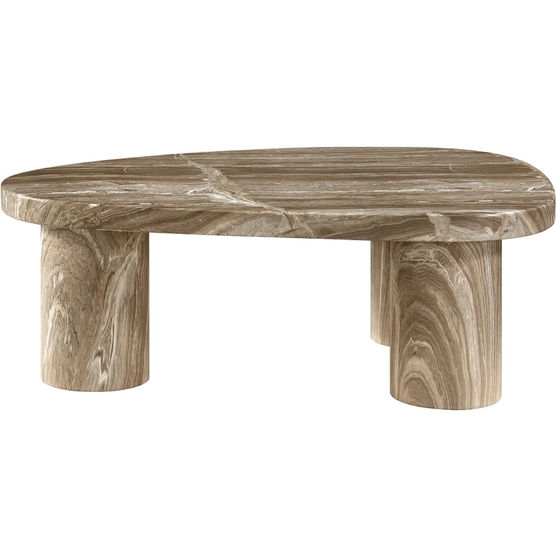 Meridian Furniture Teramo Beige Concrete Indoor / Outdoor Coffee Table