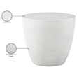 Meridian Furniture Reggio White Concrete Indoor/Outdoor End Table