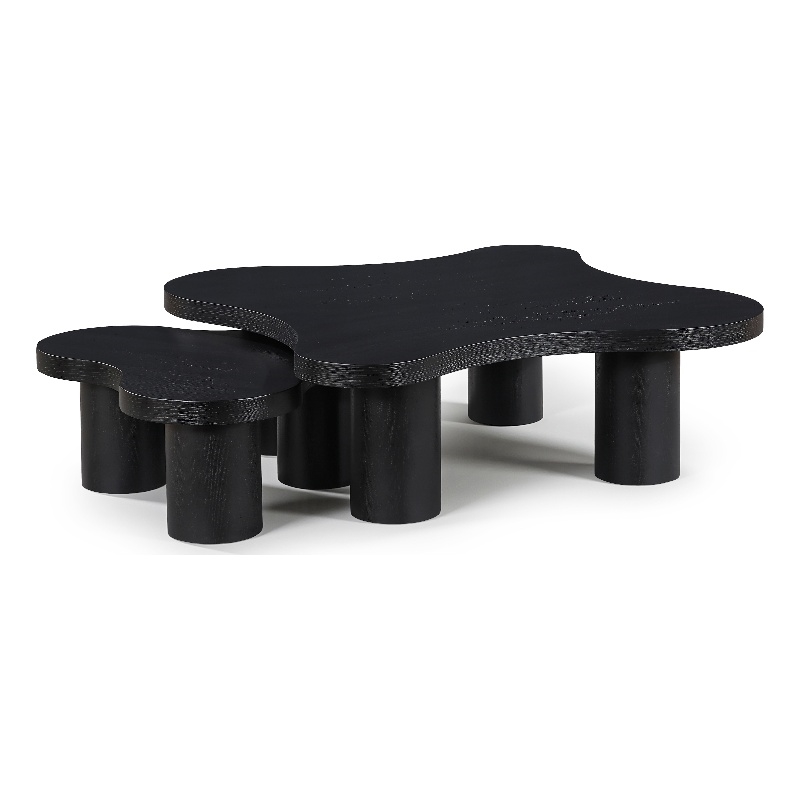 Meridian Furniture Cove Black Oak Veneer And Solid Wood 2pc. Coffee Table