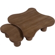 Meridian Furniture Cove Brown Walnut Oak Veneer And Solid Wood 2pc. Coffee Table
