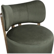 Meridian Furniture Elara Green Velvet Upholstered Swivel Accent Chair
