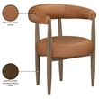 Meridian Furniture Sable Cognac Vegan Leather Dining Chair (Set of 2)