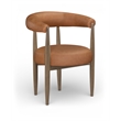 Meridian Furniture Sable Cognac Vegan Leather Dining Chair (Set of 2)