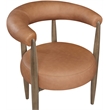 Meridian Furniture Sable Cognac Vegan Leather Dining Chair (Set of 2)