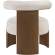 Meridian Furniture Calder Beige Linen Textured Fabric Upholstered Accent Chair
