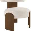 Meridian Furniture Calder Beige Linen Textured Fabric Upholstered Accent Chair