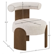 Meridian Furniture Calder Beige Linen Textured Fabric Upholstered Accent Chair