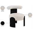 Meridian Furniture Calder Beige Linen Textured Fabric Upholstered Accent Chair