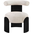 Meridian Furniture Calder Beige Linen Textured Fabric Upholstered Accent Chair