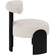 Meridian Furniture Calder Beige Linen Textured Fabric Upholstered Accent Chair