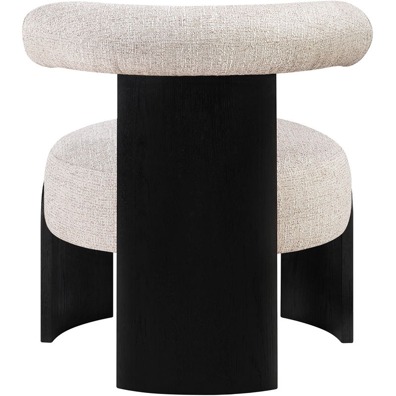 Meridian Furniture Calder Beige Linen Textured Fabric Upholstered Accent Chair