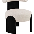 Meridian Furniture Calder Beige Linen Textured Fabric Upholstered Accent Chair
