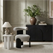 Meridian Furniture Calder Grey Linen Textured Fabric Upholstered Accent Chair