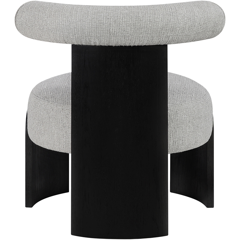 Meridian Furniture Calder Grey Linen Textured Fabric Upholstered Accent Chair
